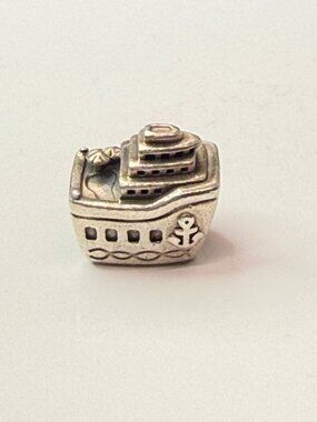 Retired Pandora 791043 All Aboard Cruise Ship Sterling Silver Charm
